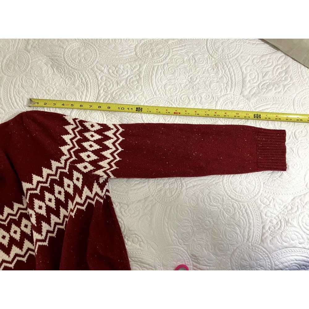 Goodfellow & Co Fair Isle Men's XL Sweater Burgundy/Red Ski Warm Knit Alpine - Picture 6 of 8